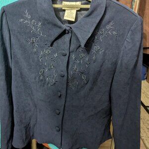 Karin Stevens Navy Blazer Size 10